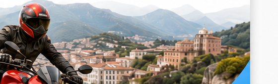 Motociclista in viaggio per il NEAR Tour